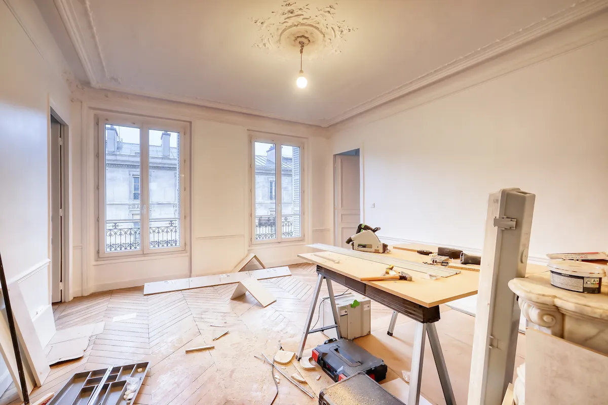 Room renovation in process
